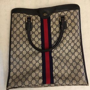 Gucci vintage GG plus web tote